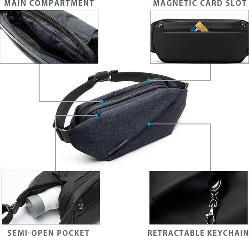 NIID-R0 Sling Bag - Versatile Chest Bag for Men & Women | Crossbody, Shoulder, Fanny Pack for Travel & Gym