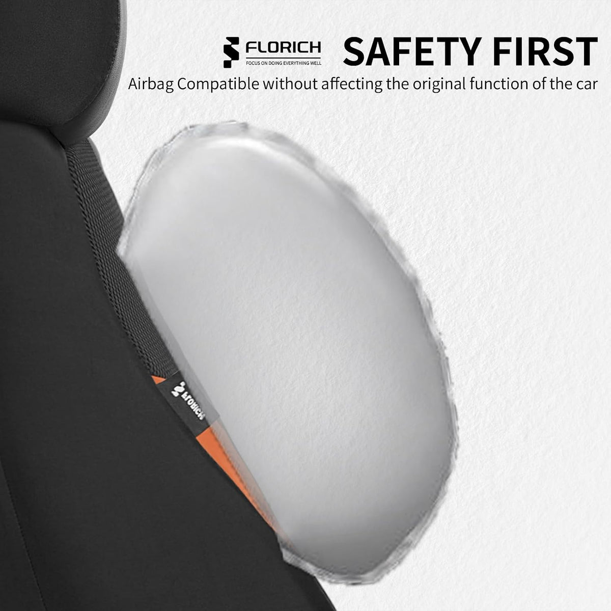 Seat Covers, Car Seat Covers Full Set, Black&Brown Seat Covers for Cars 5 Seats, Breathable Car Seat Protector, Front and Rear Car Seat Cushion, Automotive Seat Covers Universal Fit for Most Cars SUV
