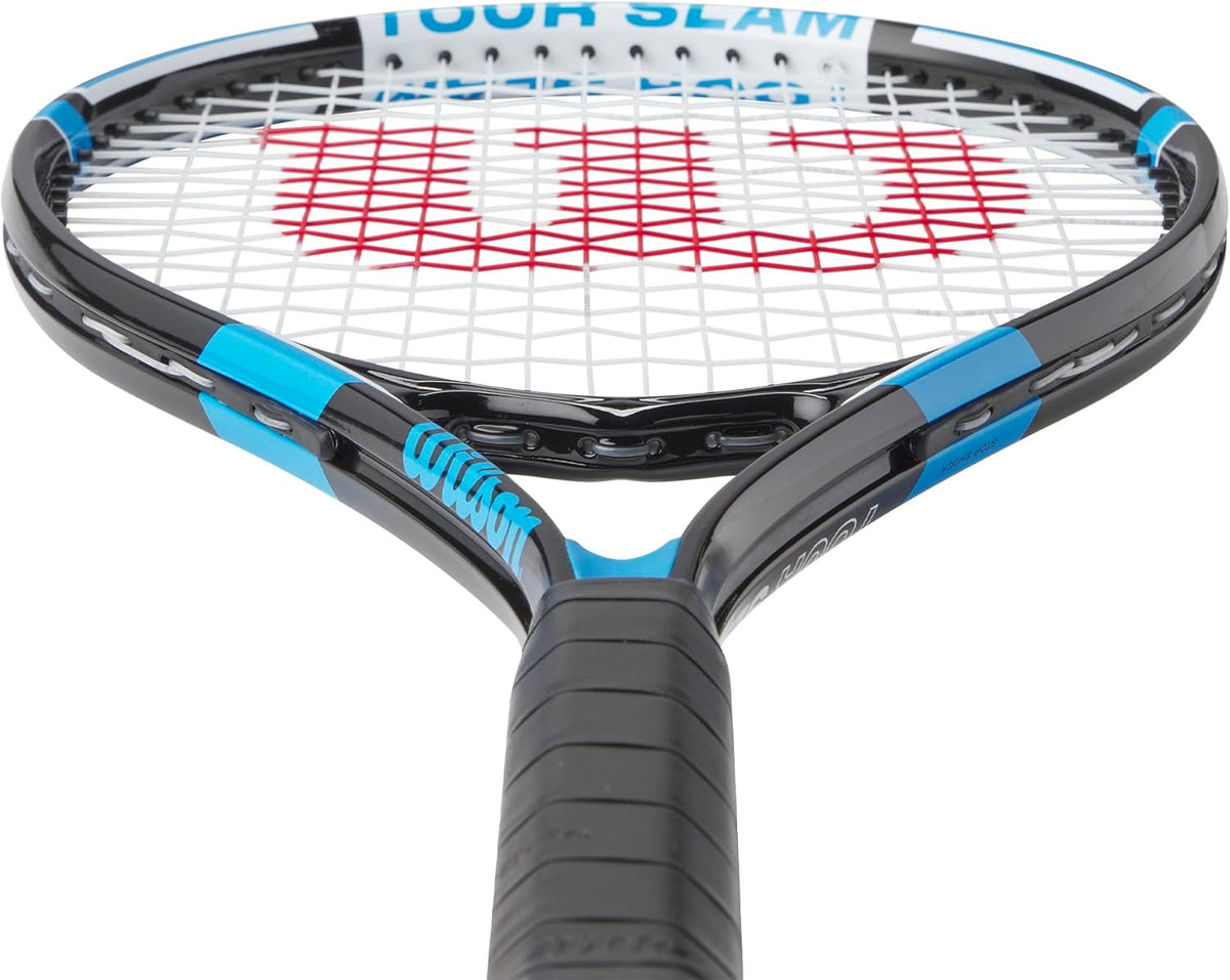 Wilson Tour Slam Tennis Racquet - Black/Blue | Adult Grip Size 2-4 1/4" for Enhanced Performance
