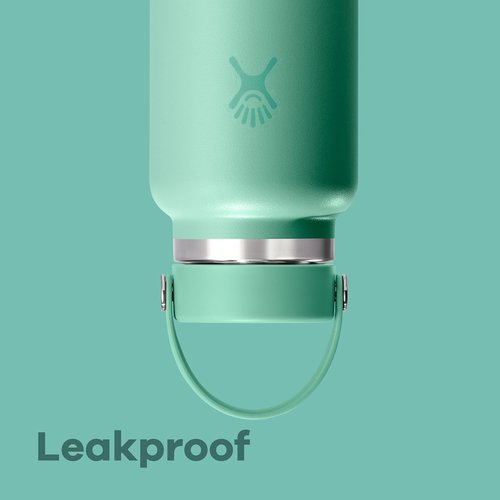 Hydro Flask Water Bottle - Insulated Stainless Steel - 20 Oz Wide Mouth Flex Lid in Mermaid Green