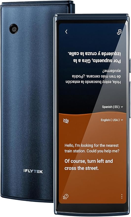 iFLYTEK AI Language Translator Device — 60 Languages, Real-Time Split-Screen &