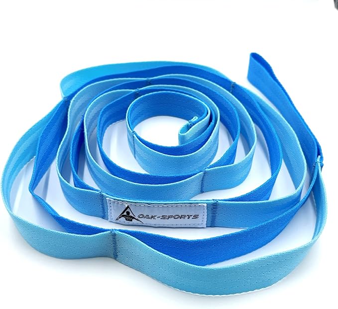 Stretching Strap Yoga Strap with Loops, Stretch Straps for Physical Therapy, Non-Elastic Exercise Strap for Pilates, Dance and Gymnastics with Workout Guide