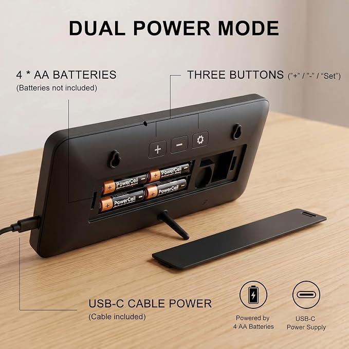 JoFomp 10.5" Large Digital Wall Clock Battery Operated