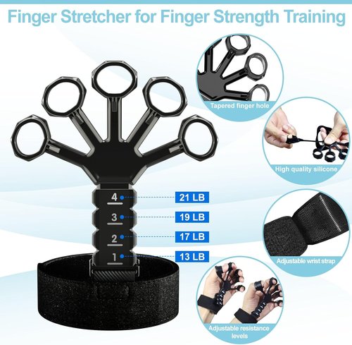 ACOTANT Grip Strength Trainer Set - 5 Pack Hand Grip Strengtheners & Finger Exercisers with Carry Bag