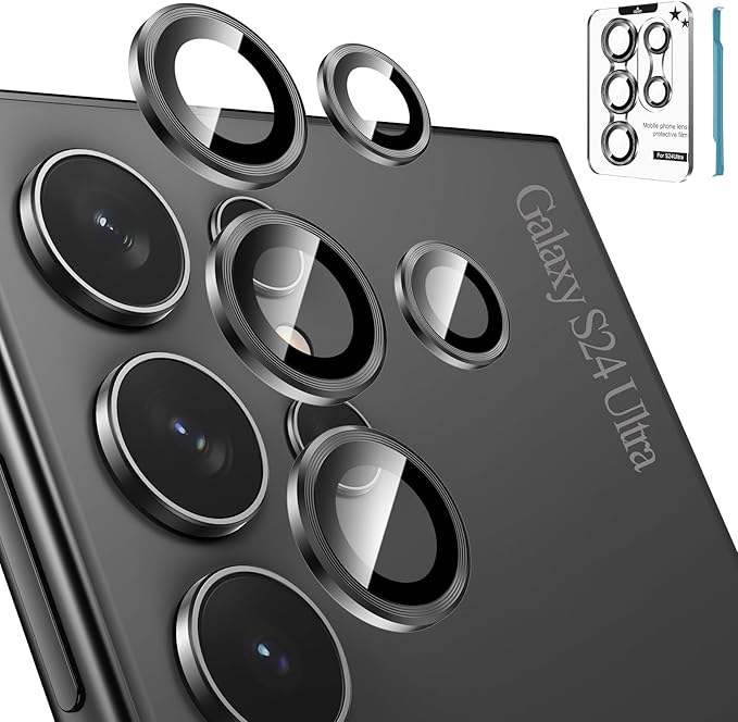 Tensea (3+2PCS for Samsung Galaxy S24 Ultra 5G Camera Lens Protector, 9H
