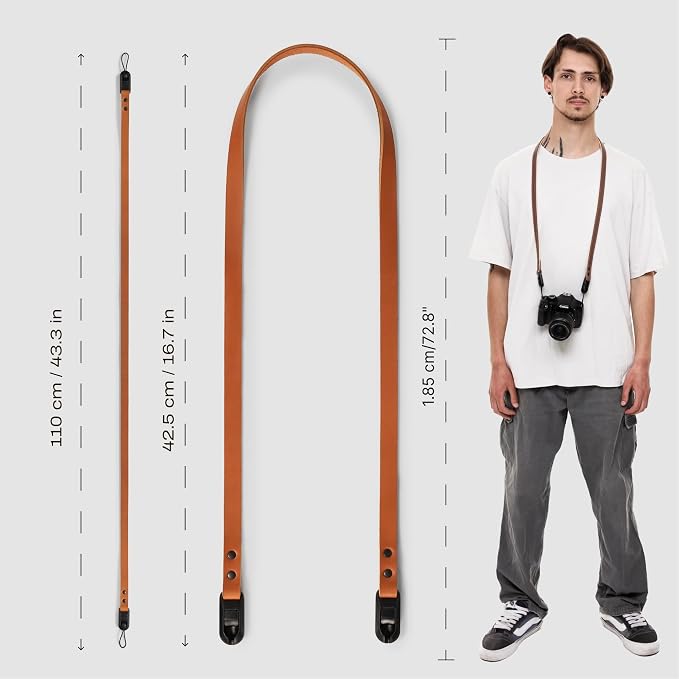 C Coiro Thin Leather Camera Strap
