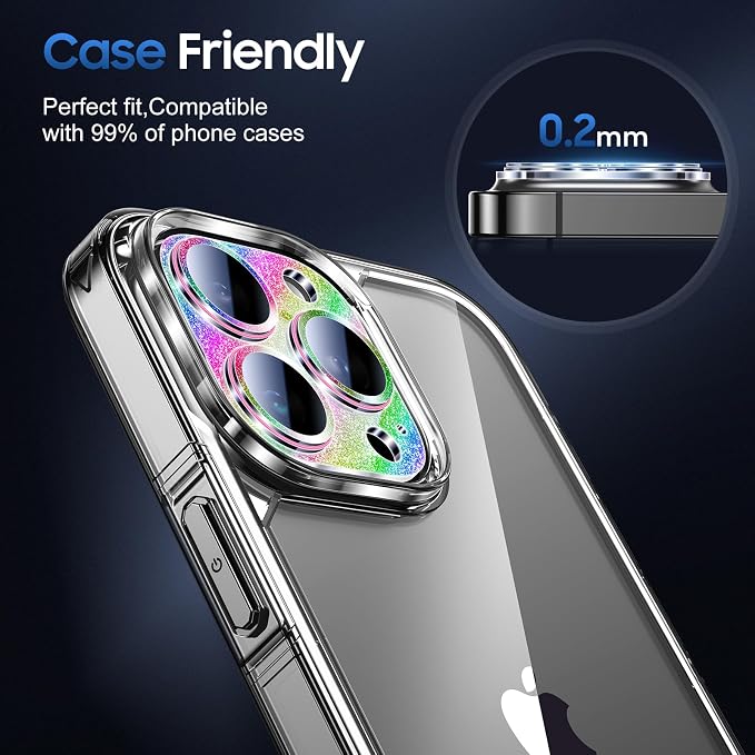 UniqueMe 3 Packs Compatible for iPhone 14 Pro Max/iPhone 14 Pro Camera Lens
