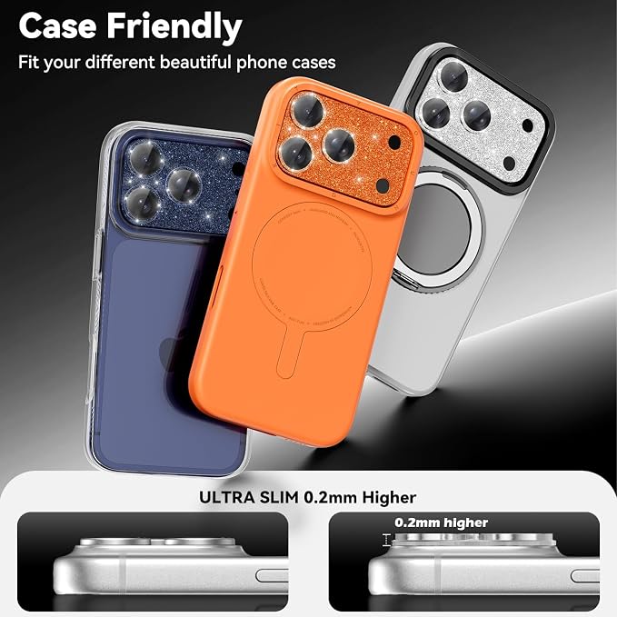 imluckies Compatible with iPhone 17 Pro Max Camera Lens Protector Bling