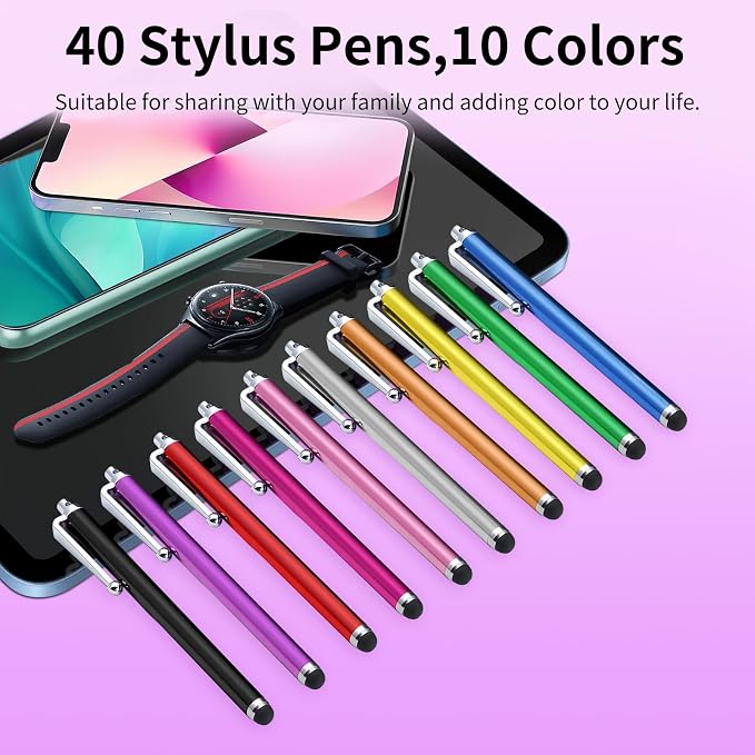 40 Pack Stylus Pen, High Precision and Sensitivity Stylus