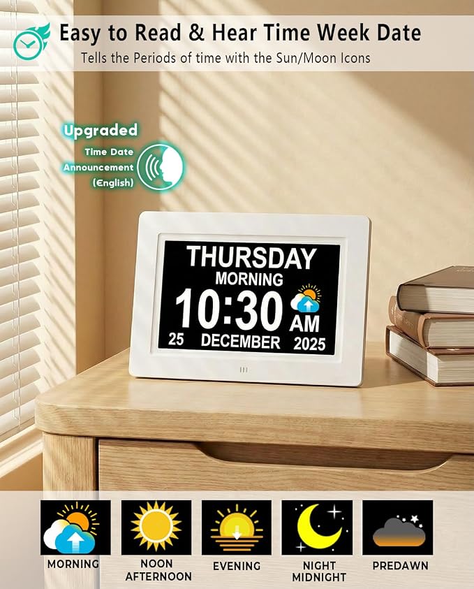 MASSII 27 Alarms Digital Talking Clock