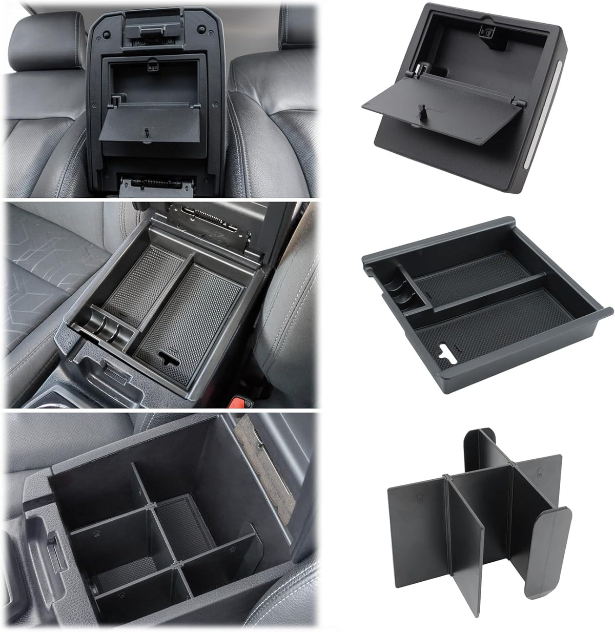 JKCOVER 3PCS Center Console Organzier For Toyota Tacoma 2016-2023