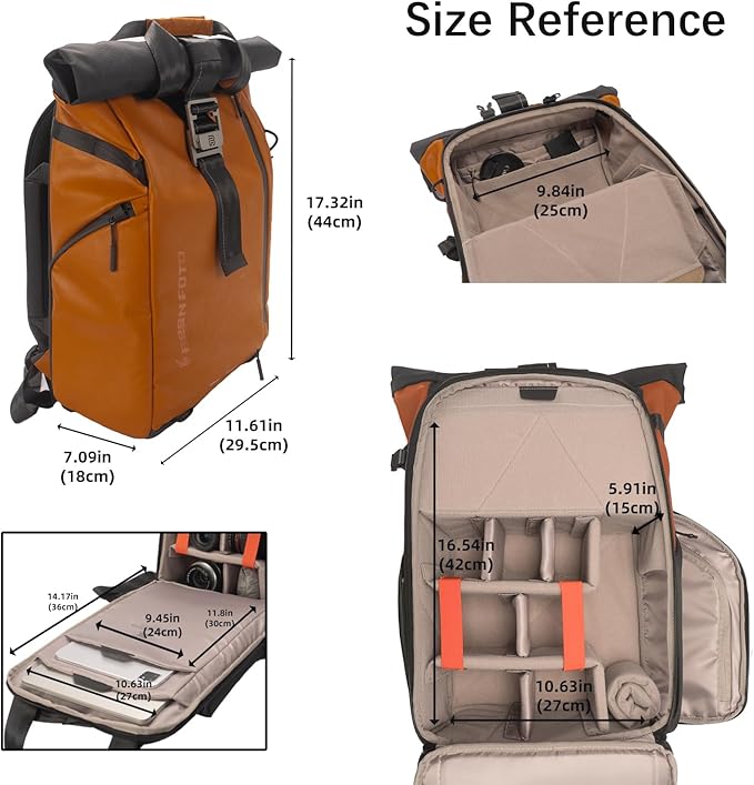 Besnfoto Camera Backpack, Waterproof Travel Camera Bag