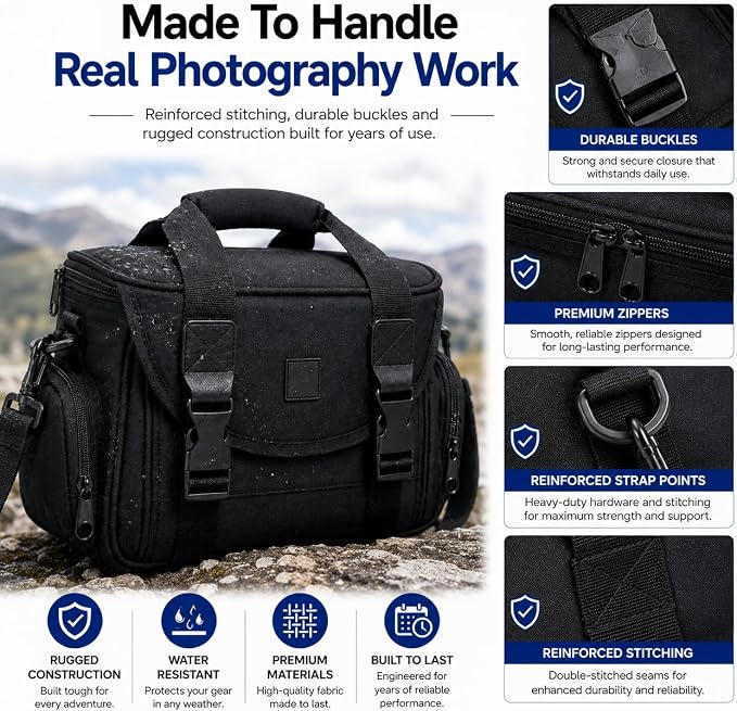 eCostConnection Extra Large Camera Bag Fully Padded Gadget Case