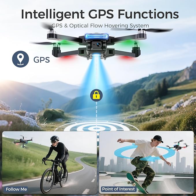GPS Drone with 4K HD Camera for Adults, 4.5 inch HD Screen on Remote Controller