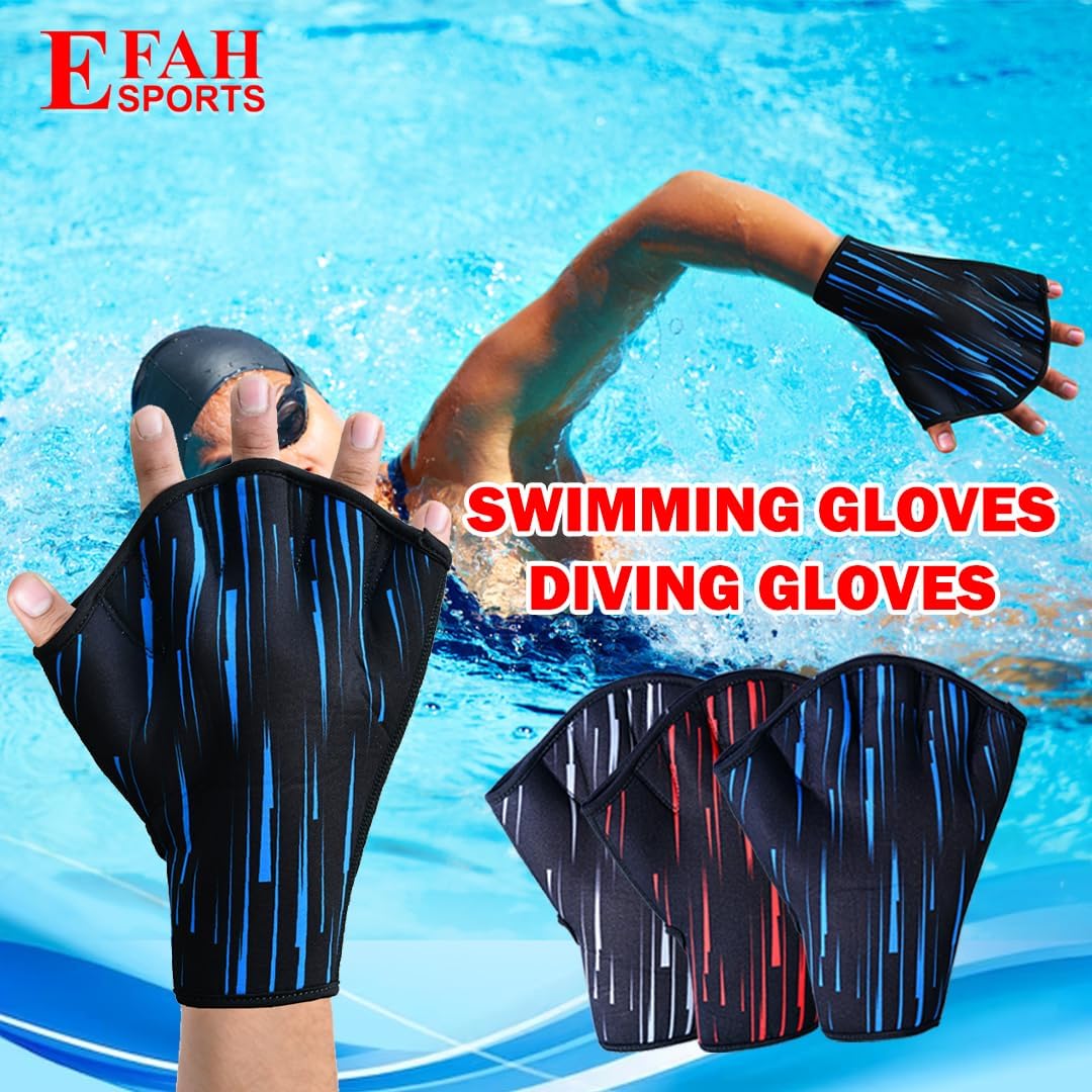 Skiennix Swimming Gloves - Neoprene Webbed Fitness Gloves for Aquatic Training | Men, Women, Children