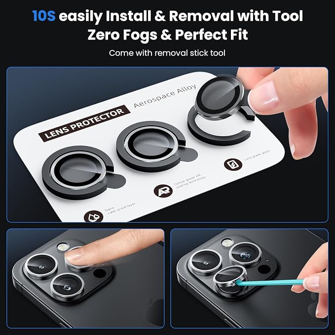 WSKEN for iPhone 16 Pro/iPhone 16 Pro Max Camera Lens Protector