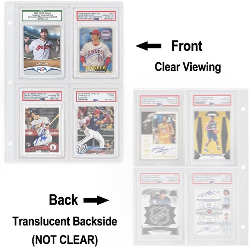 Graded Card Slab Binder Pages - Store & Display 40 PSA, BGS, BCCG, CGC Cards | 10 Pages Included