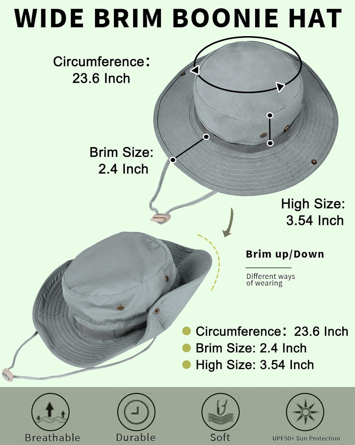 Skiennix Bucket Hat - UPF 50+ UV Protection for Men & Women | Foldable Summer Boonie Hat for Hiking & Fishing
