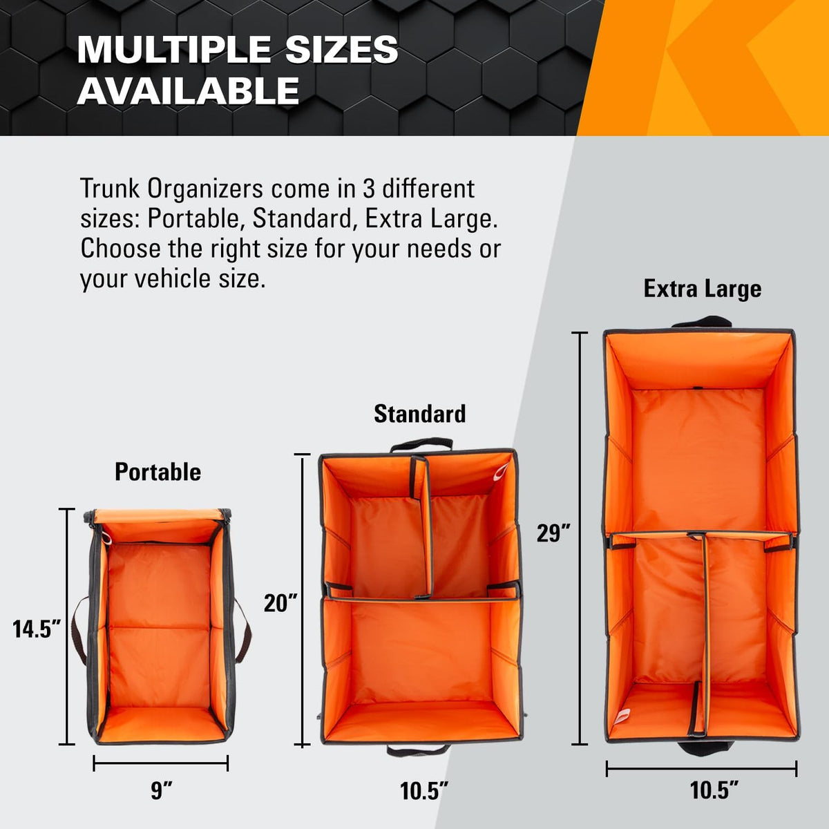 KEEPER 70L Extra Large Trunk Organizer with Cooler for SUV, Car & Minivan
