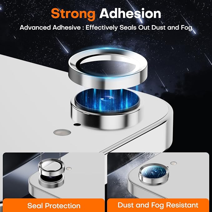 for iPhone 16e/iPhone 17e Camera Lens Protector, Tempered Glass Screen