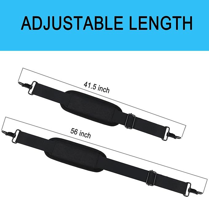 Askuko Shoulder Strap 56 Inch, Universal Adjustable Shoulder Belt Replacement