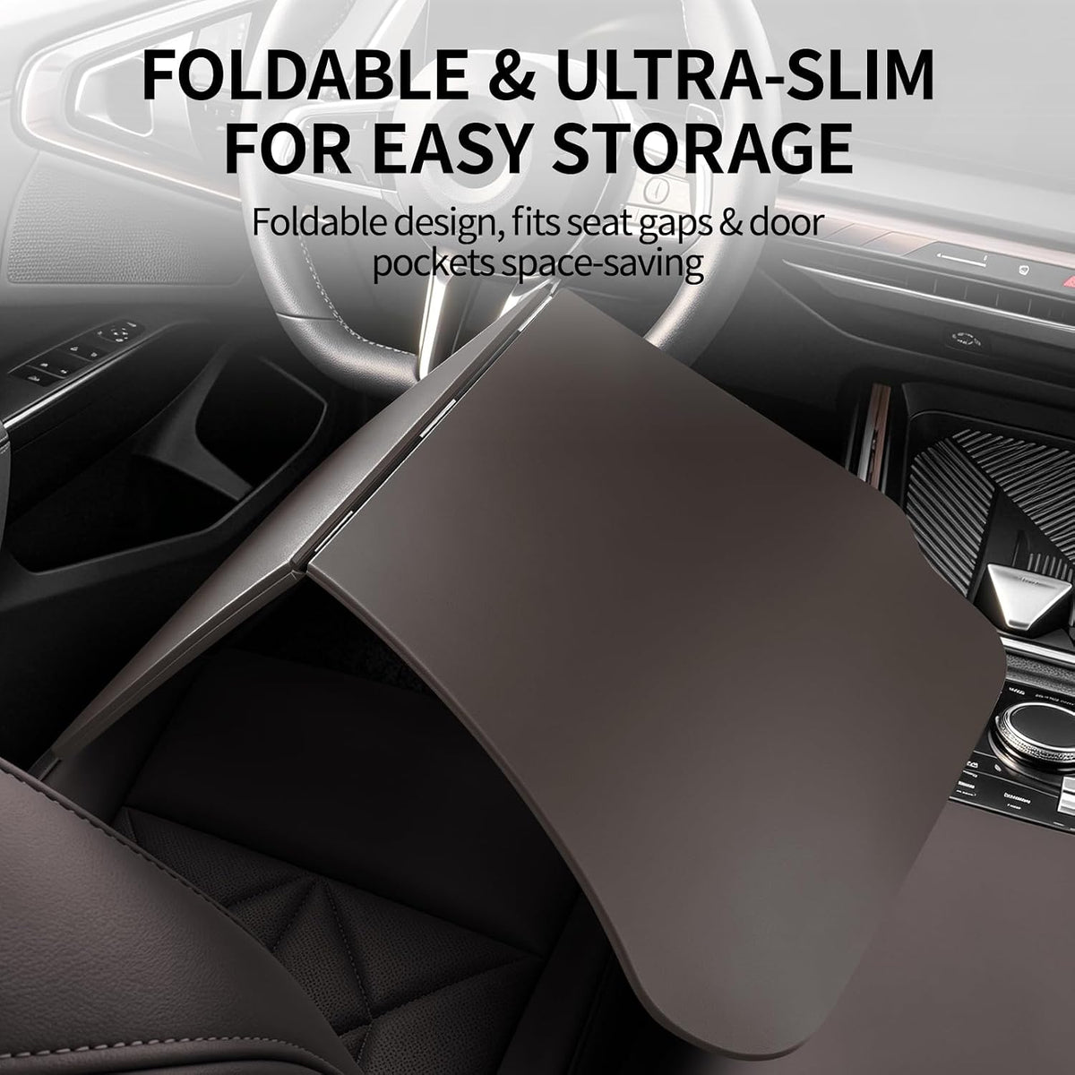 Foldable ABS Car Desk & Food Tray for BMW X3/X5/X7, Tesla Model 3/Y/S/X