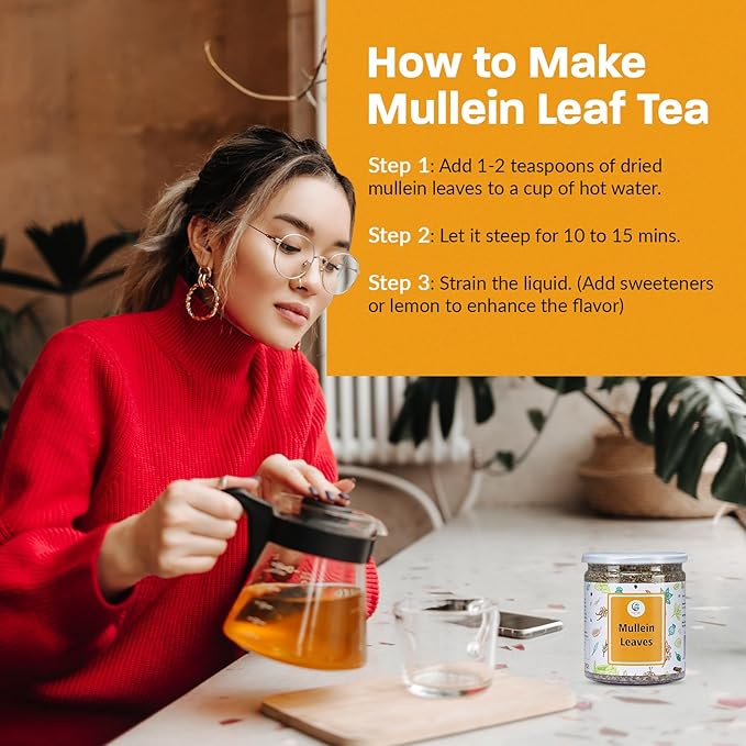 Mullein Leaf 2 oz | Cut and Sifted | 100% Natural & Caffeine Free | By Yogi's Gift®
