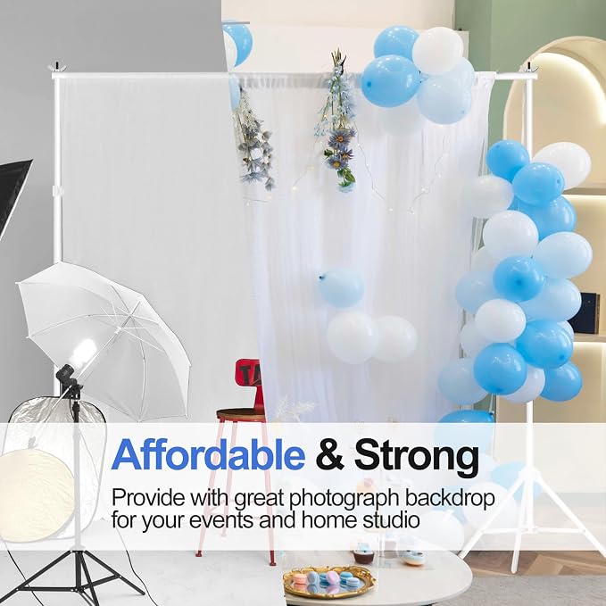 EMART Backdrop Stand 10x8.5ft Photo Studio Adjustable Background Stand Support