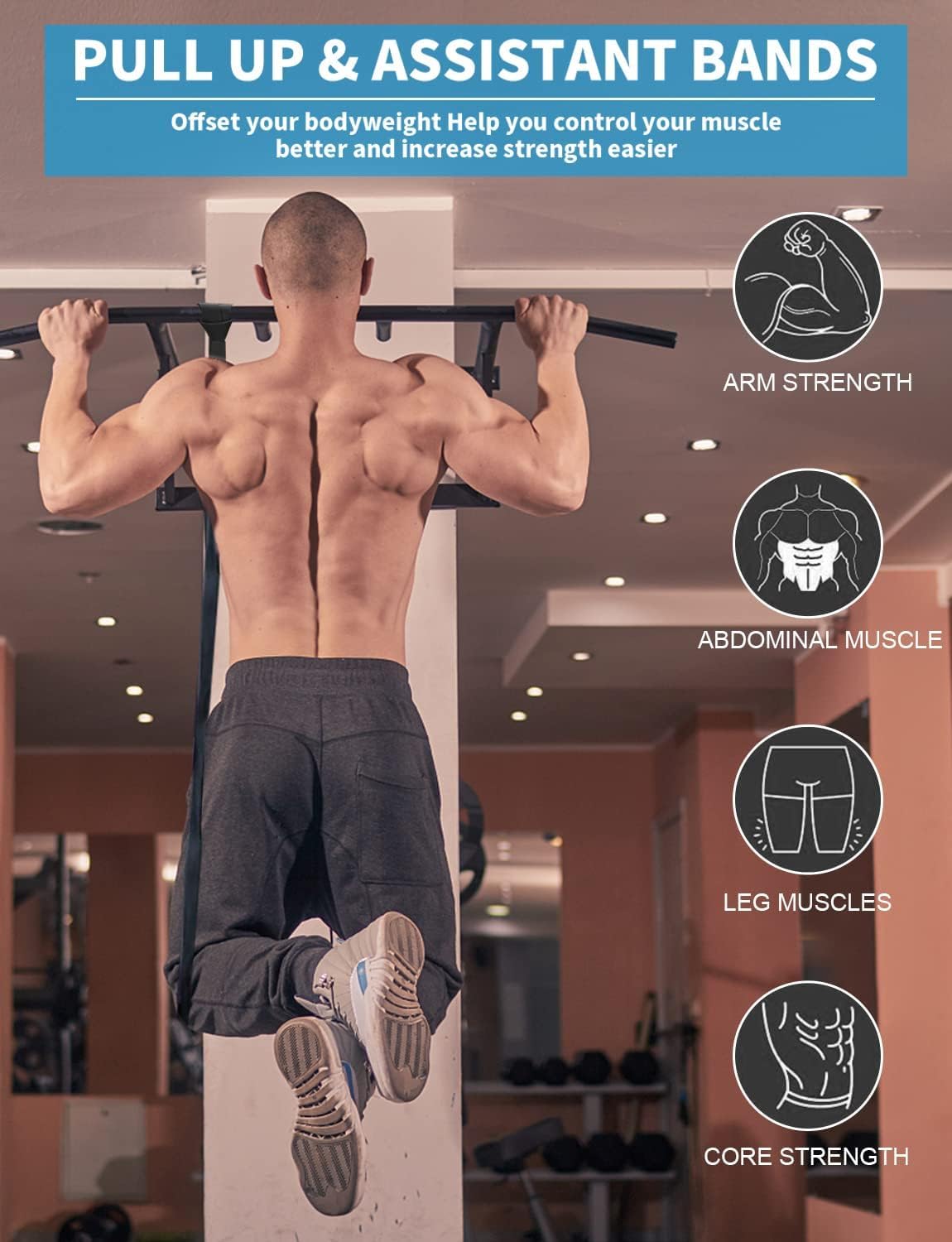 Skiennix Pull Up Bands - Resistance Bands Set for Men & Women | Ideal for Muscle Training & Physical Therapy