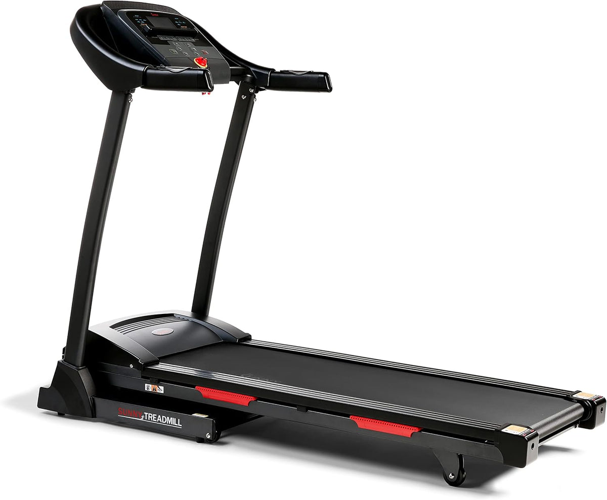 Sunny Health & Fitness Folding Treadmill - Smart Performance with Adjustable Incline & Free Bluetooth App