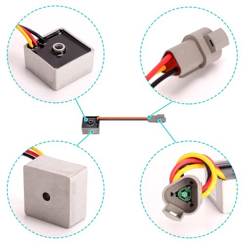 10L0L 12 Volt Voltage Regulator Rectifier for Club Car Precedent 2004-up 4-Cycle Gas Golf Cart, Replace OEM 1025159-01 1028033-01