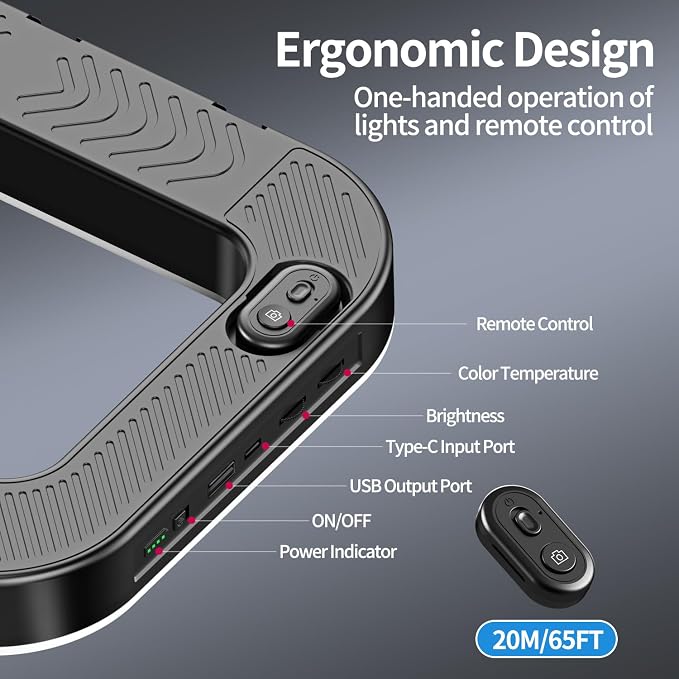 yAyusi Cell Phone Light for Video Recording, Handheld Phone Stabilizer
