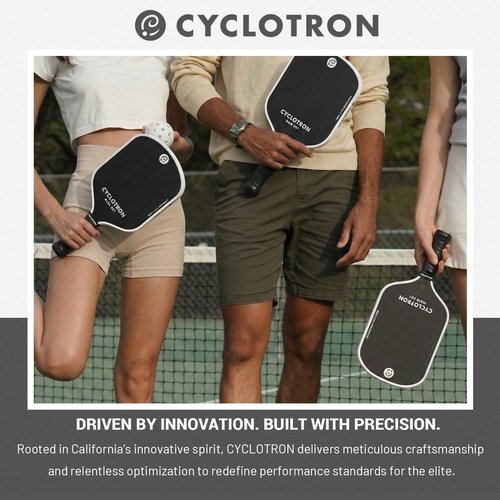 CYCLOTRON ZOOM001 Pickleball Paddle - 16.5” Elongated Shape - CFC Surface - 16mm - 5.5” Grip, Includes a Paddle Cover