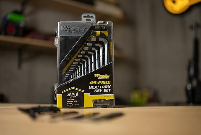 Wheeler Engineering 45-Piece SAE/Metric Hex and Torx Key Set with Storage Case for Gunsmithing and Firearm Maintenance