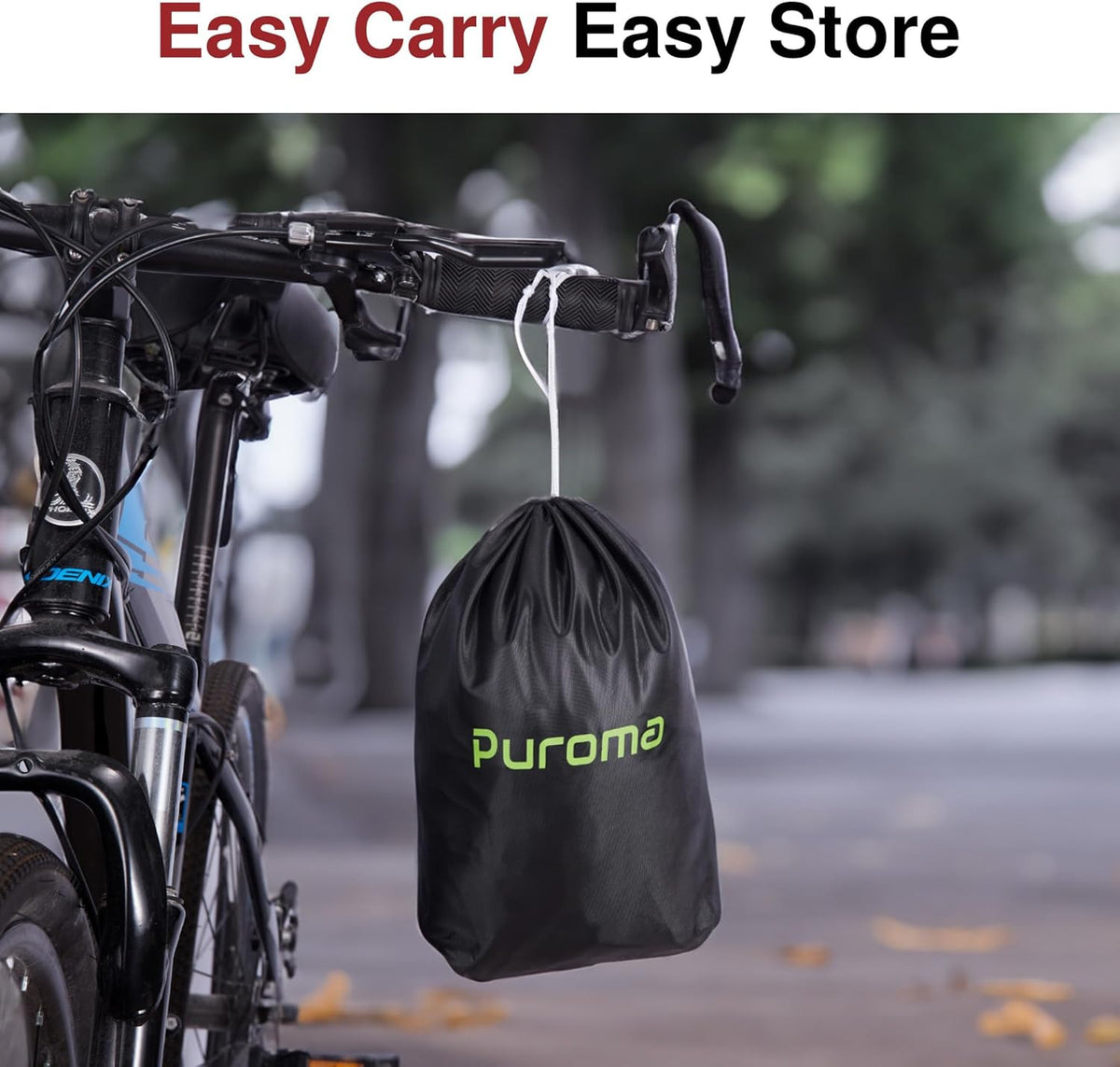 Puroma Bike Cover - 210D Waterproof Outdoor Storage for 1-3 Bikes | UV, Dust & Wind Proof with Lock Hole