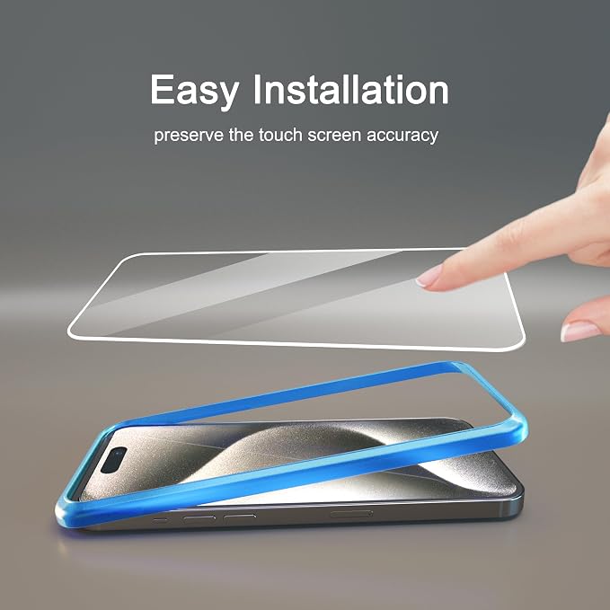 Ailun 3 Pack Screen Protector for iPhone 15 Plus + 3 Pack Camera Lens Protector