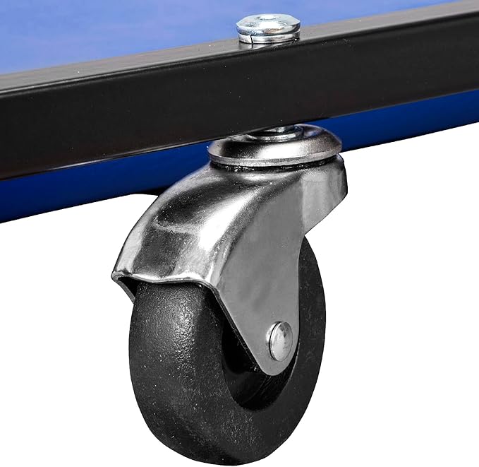 Big RED 40" Padded Rolling Garage/Shop Creeper with Adjustable Headrest and 6 Casters,Mechanic Cart, Blue TR6452 Torin