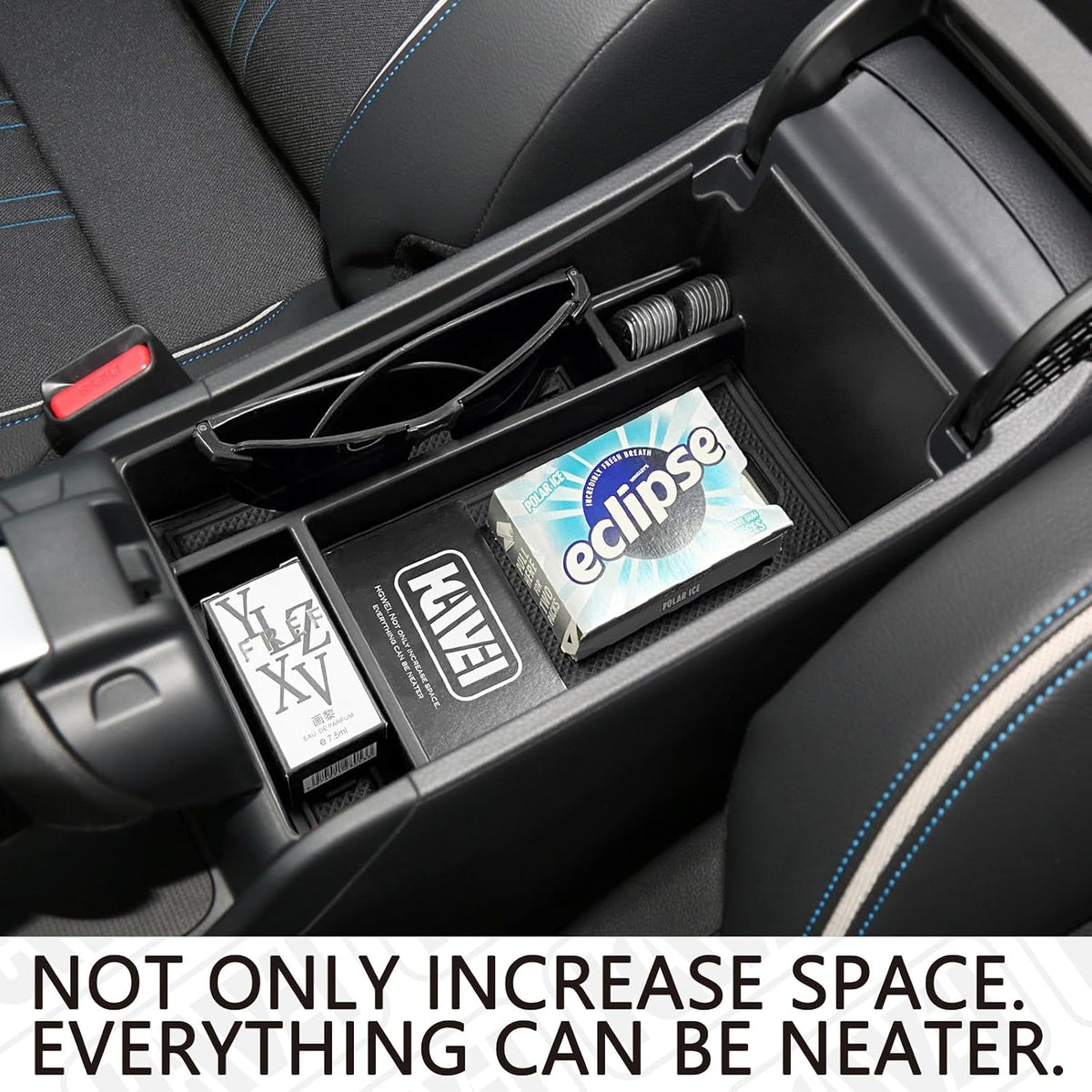 Center Console Organizer Tray for Honda HRV 2023-2027 Accessories, Black
