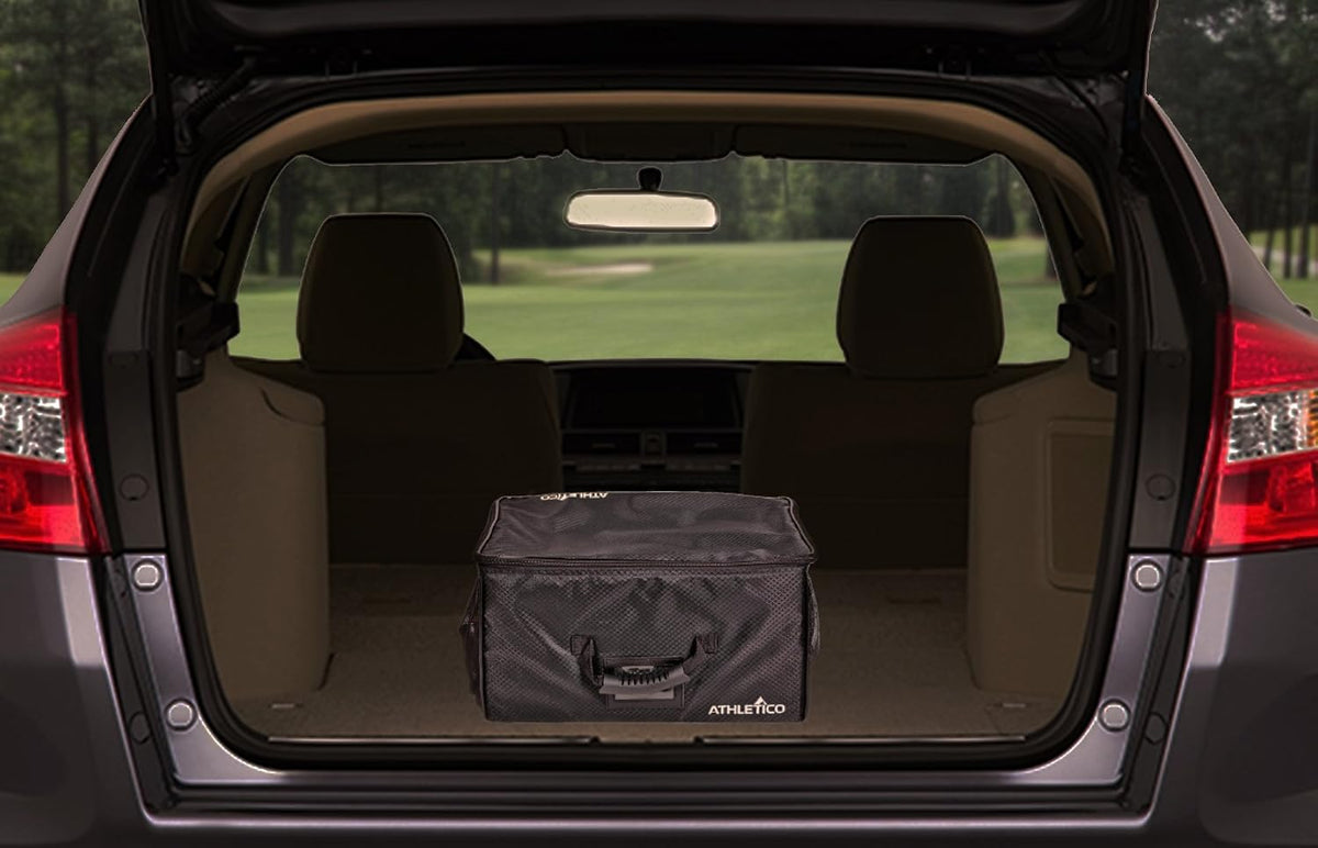 Athletico Golf Trunk Organizer Storage - Car Golf Locker to Store Golf Accessories | Collapsible When Not in Use