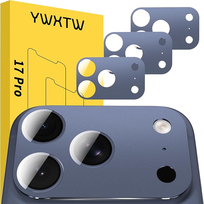 YWXTW [0 Bubbles for iPhone 17 Pro Camera Lens Protector, Full Coverage