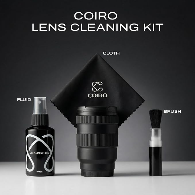 C Coiro Camera Lens Cleaning Kit 3in 1– Lens Cleaner Spray 100ml, Soft Brush &