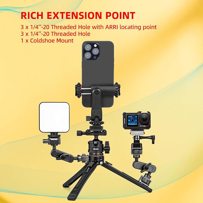 Zeadio 3-in-1 Heavy Duty Metal Tripod