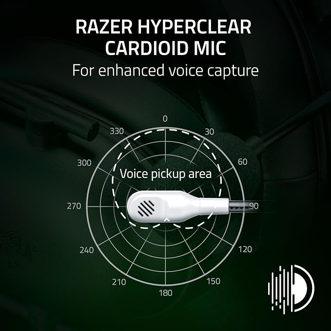 Razer BlackShark V2 X Wired Xbox Gaming Headset, White | 50mm Drivers, Cardioid Mic, Lightweight, Comfortable Noise Isolating Earcups, For Xbox Series X, Series S, PS5, PC, Switch