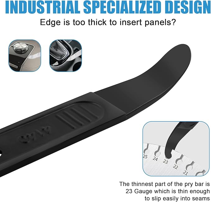 4140 Pry Tool,Pry Bar Trim Removal Tool,Pocket Pry Bar,Automotive Trim Removal Tool Kit,Aircraft Trim Removal Pry Tool,Interior and Exterior Trim Removal Kit for Planes