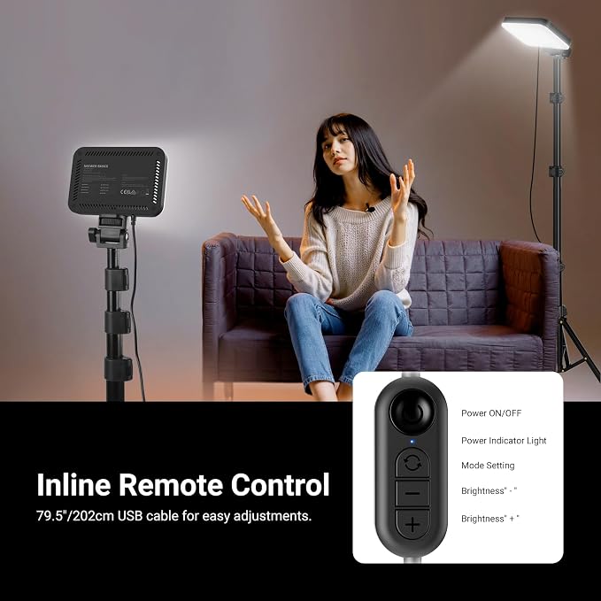 NEEWER Basics 2 Pack LED Video Light Panel Lighting Kit, 6.2" Dimmable Portable