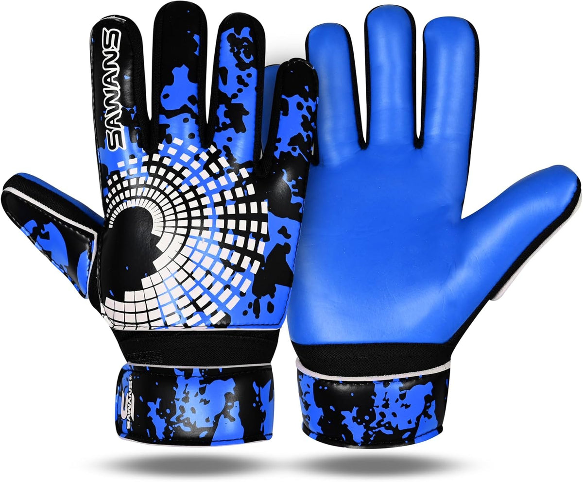 SAWANS Football Goalkeeper Gloves - Strong Grip & Wrist Support for Kids, Youth, and Adults