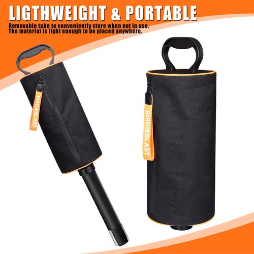 BIRDIEBLAST Portable Shag Bag Golf Ball Pick Up with Removable Plastic Tube, Hold up to 70 Balls，Premium Golf Ball Retriever for Golfers (Orange)