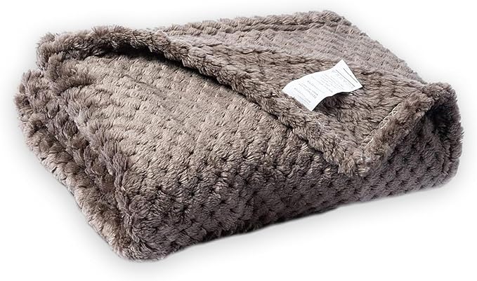 Pet Blanket Warm Soft Dog Blankets Washable Cat Throw Blankets Sofa Bed Couch Furniture Protector Cover for Small Medium Large Dogs Cats, Khaki, 24" x 31"