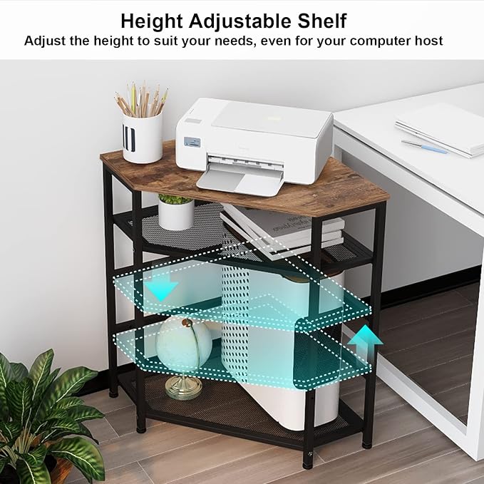VEDECASA Corner Printer Stand Table
