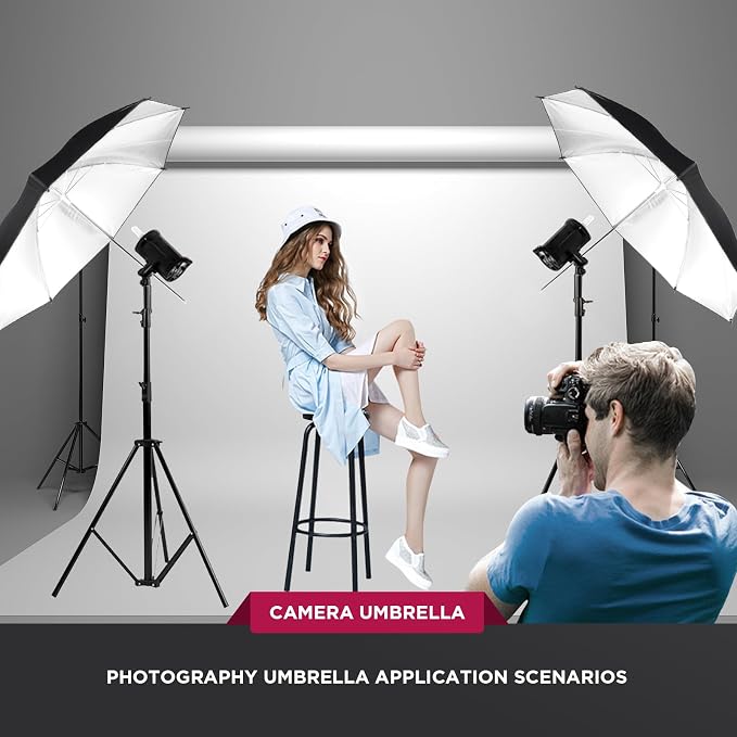 43" Black/Silver Reflective Umbrella Kit